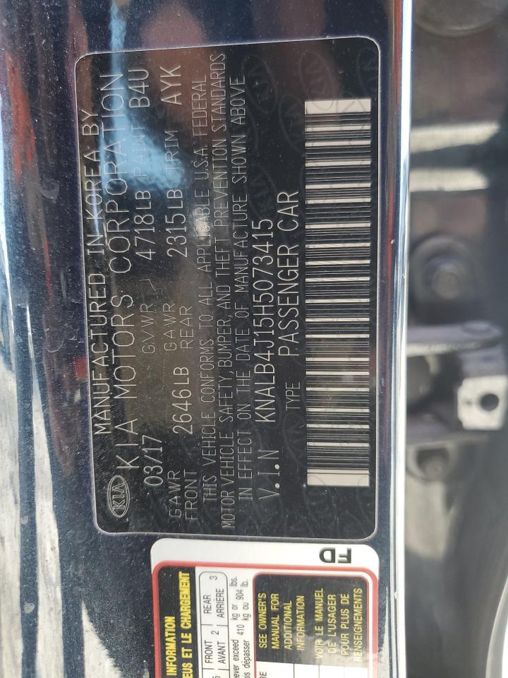 2017 Kia Cadenza Premium VIN: KNALB4J15H5073415 Lot: 53376385