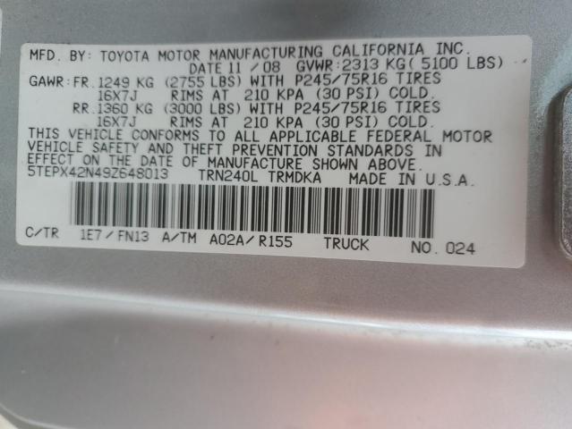 2009 TOYOTA TACOMA