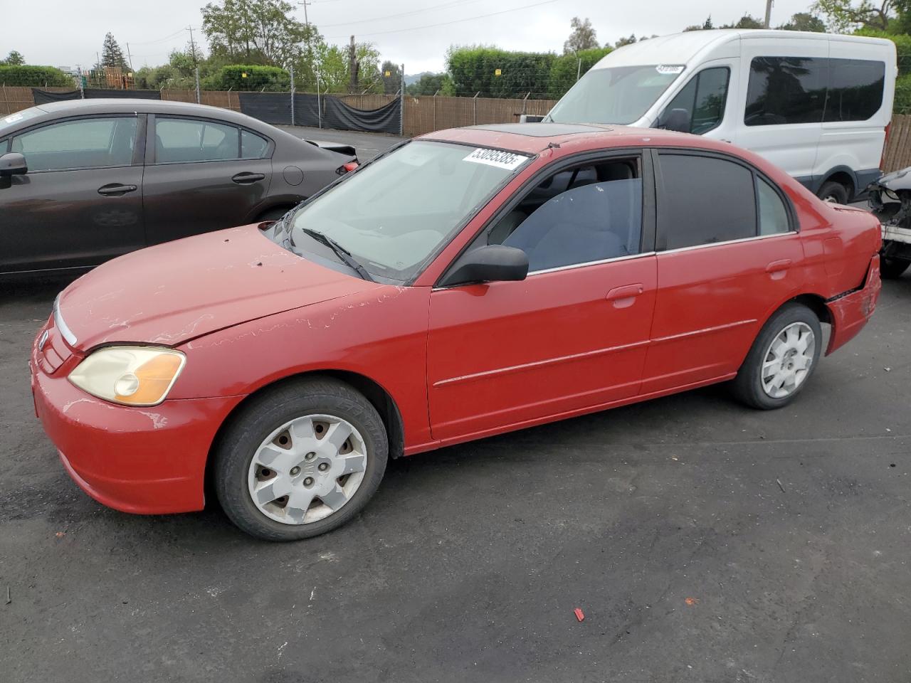 2002 Honda Civic Ex na sprzedaż w San Martin, CA - Rear End