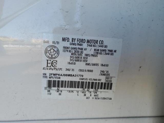 2021 FORD EDGE SEL  