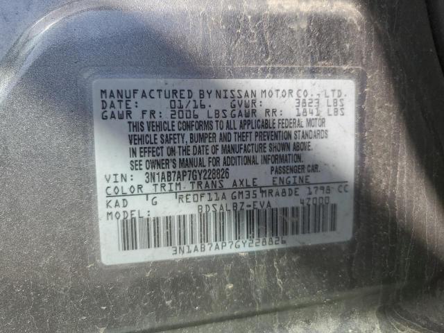 2016 NISSAN SENTRA S
