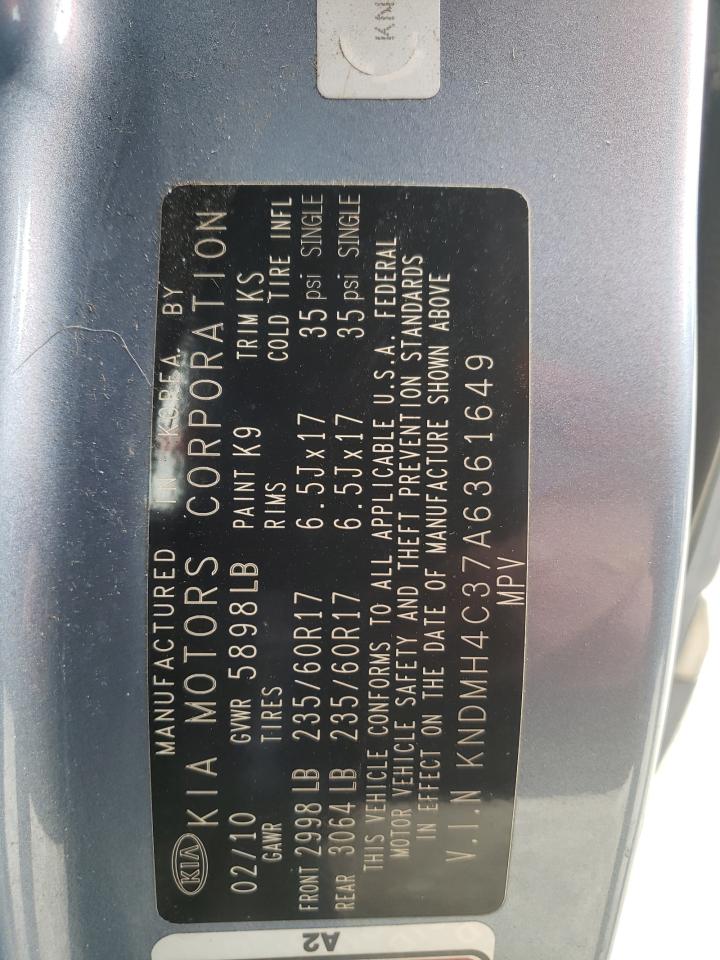 2010 Kia Sedona Ex VIN: KNDMH4C37A6361649 Lot: 52597085