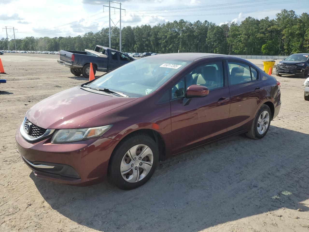 2015 Honda Civic Lx de vânzare în Greenwell Springs, LA - Water/Flood