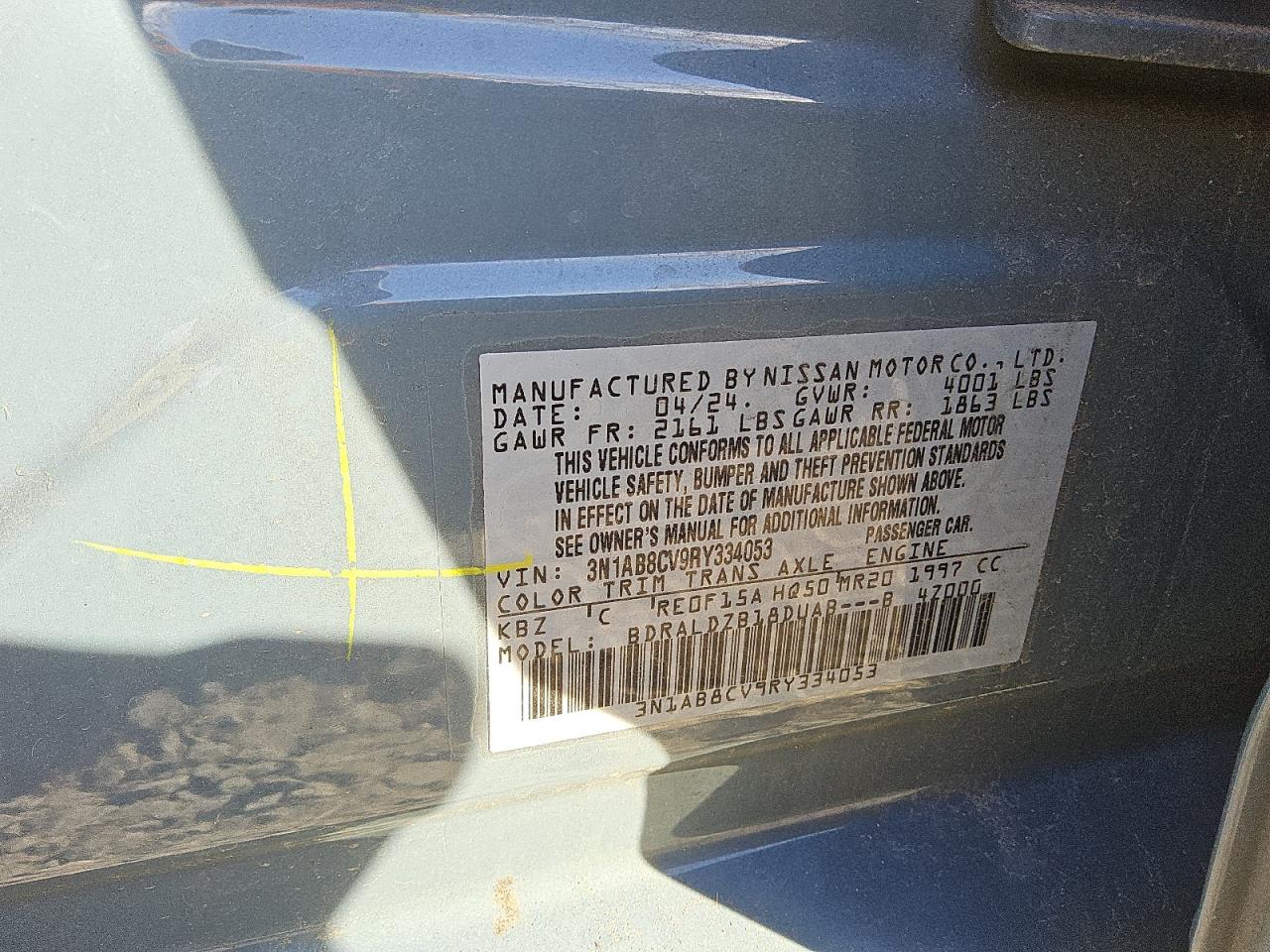 3N1AB8CV9RY334053 NISSAN SENTRA 2024