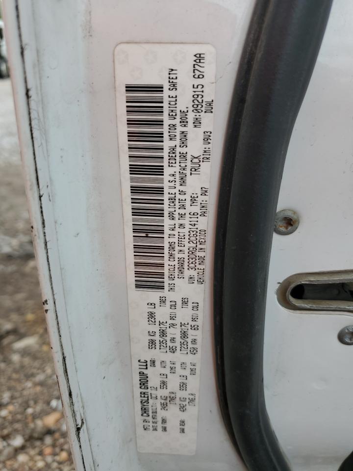 2012 Dodge Ram 3500 St VIN: 3C63DRGL2CG314116 Lot: 67846315