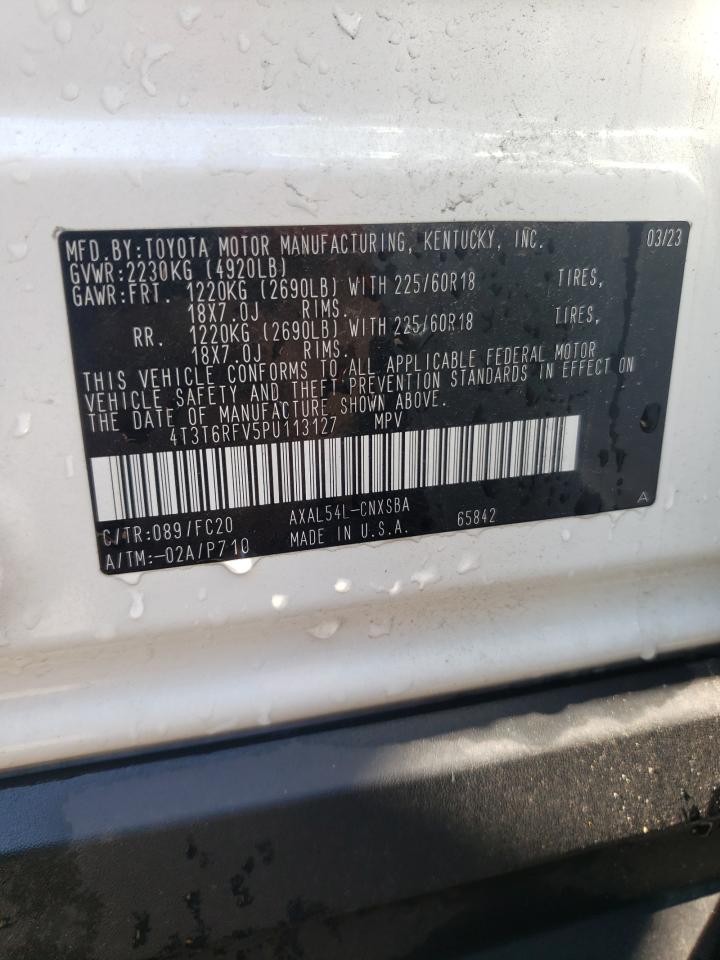 2023 Toyota Rav4 Se VIN: 4T3T6RFV5PU113127 Lot: 54752745