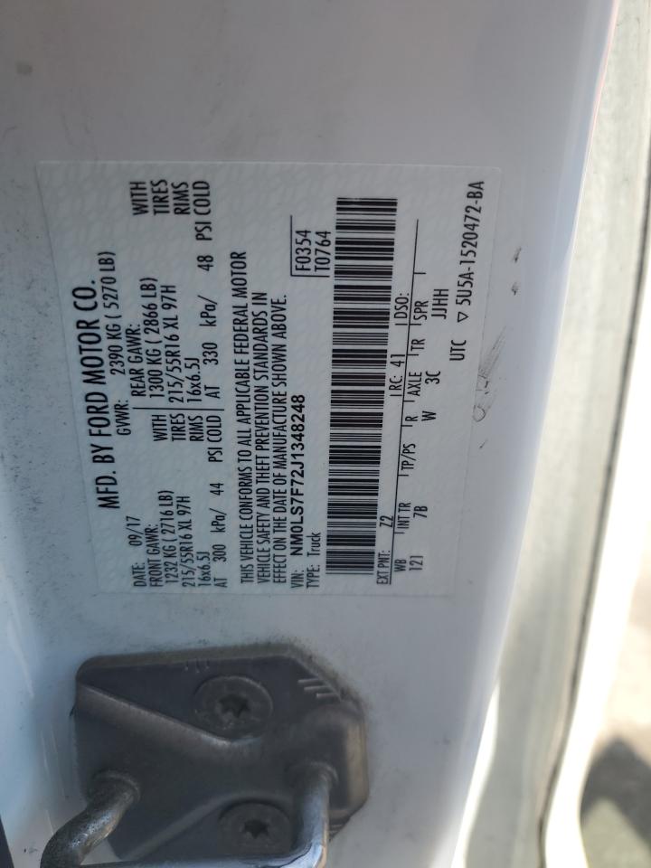 2018 Ford Transit Connect Xlt VIN: NM0LS7F72J1348248 Lot: 54352615