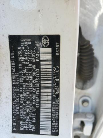 2012 TOYOTA CAMRY BASE