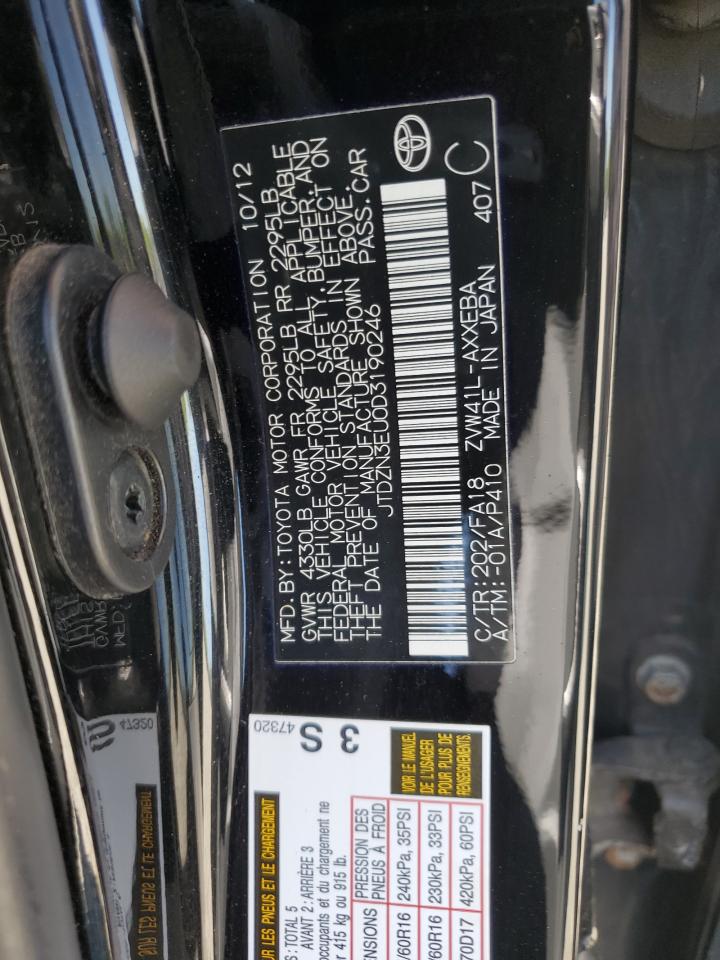 2013 Toyota Prius V VIN: JTDZN3EU0D3190246 Lot: 54931155