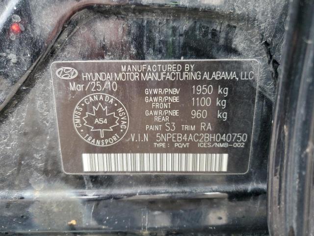 2011 HYUNDAI SONATA GLS