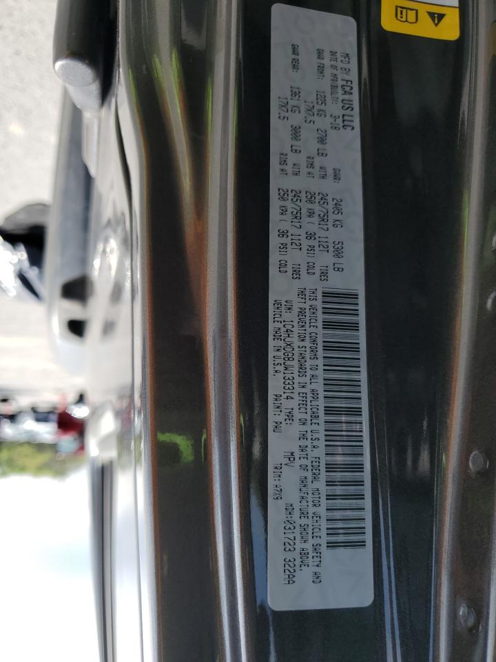 2018 Jeep Wrangler Unlimited Sport VIN: 1C4HJXDG8JW133314 Lot: 53708965