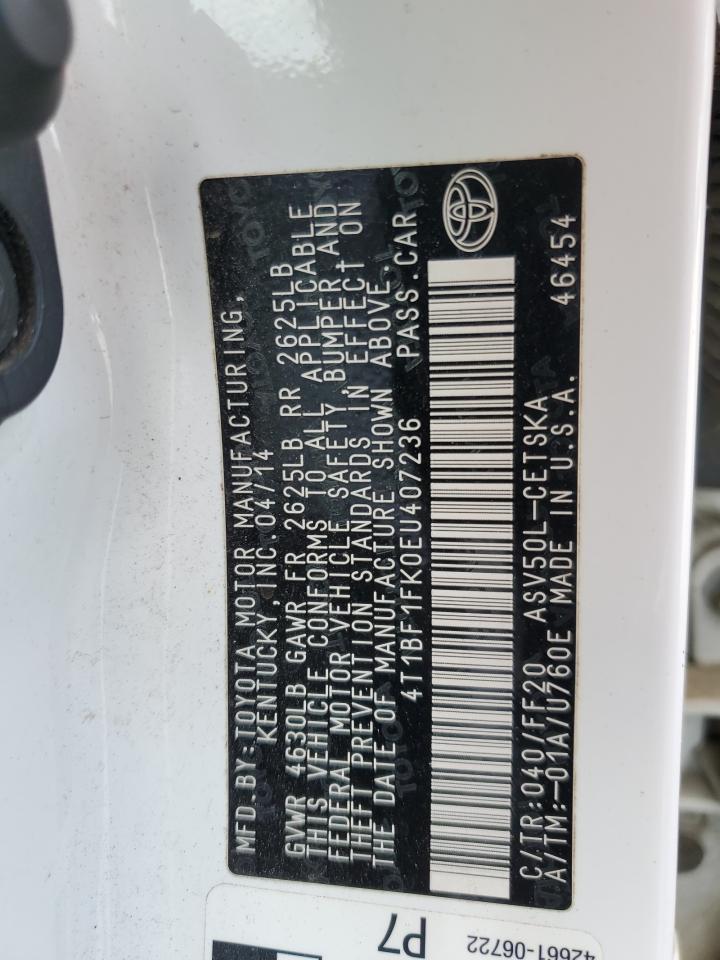 4T1BF1FK0EU407236 2014 Toyota Camry L