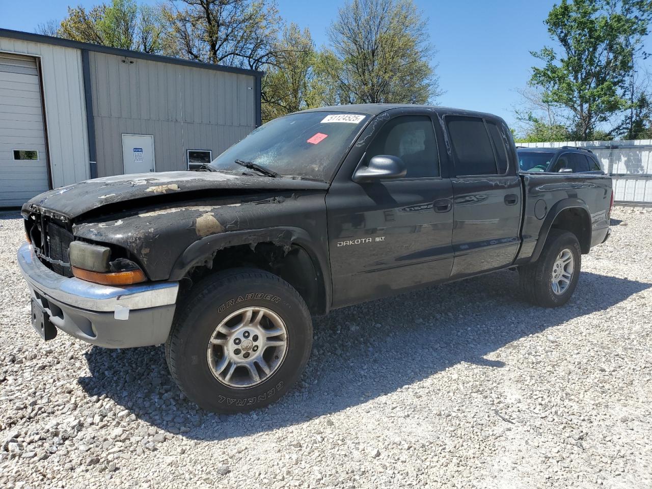 2002 Dodge Dakota Quad Slt на продаже в Rogersville, MO - Burn - Engine