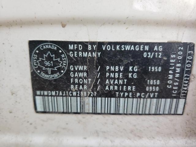 2012 VOLKSWAGEN GOLF 