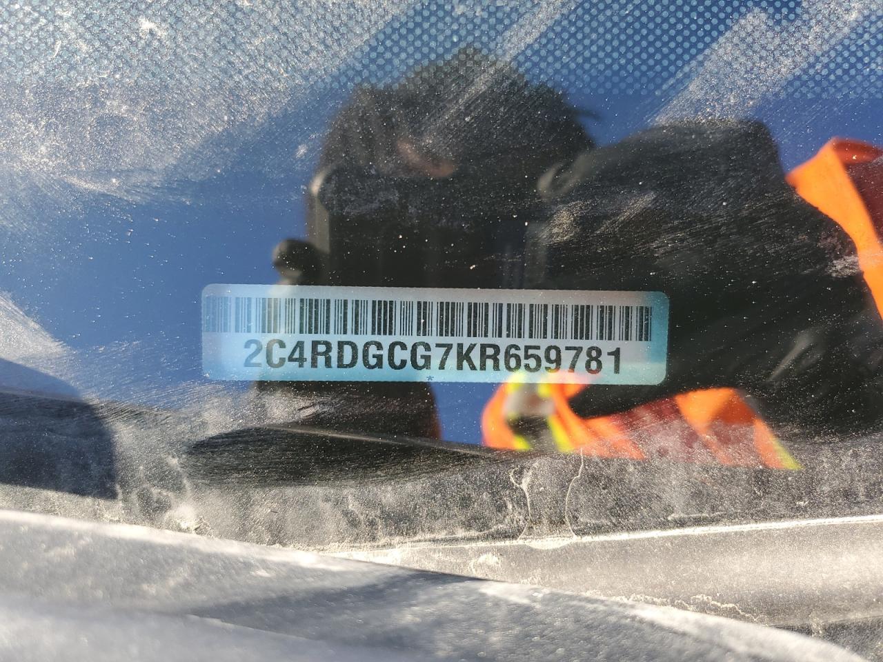 2019 Dodge Grand Caravan Sxt VIN: 2C4RDGCG7KR659781 Lot: 80560355