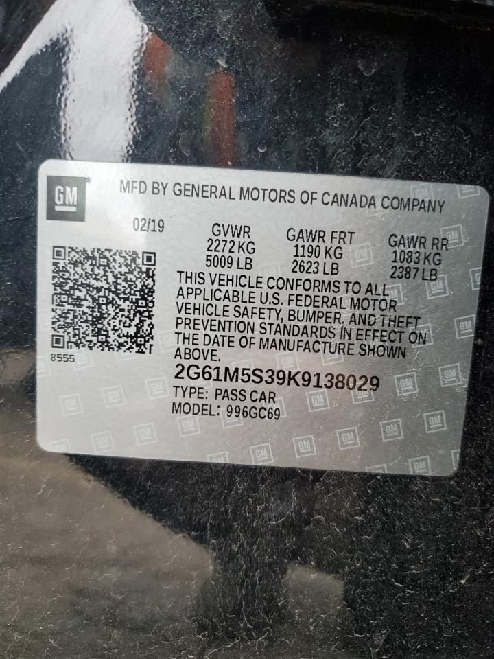 2019 Cadillac Xts Luxury VIN: 2G61M5S39K9138029 Lot: 51597965