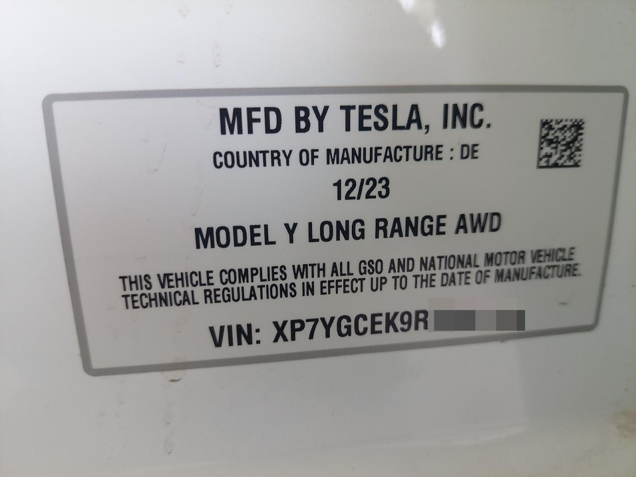 XP7YGCEK9RB327794 - 2024 Tesl Y - #undefined