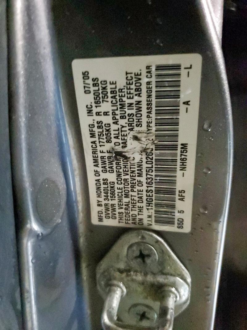 2005 HONDA CIVIC DX VP