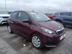 2016 PEUGEOT 108 ACTIVE for sale at Copart CHESTER