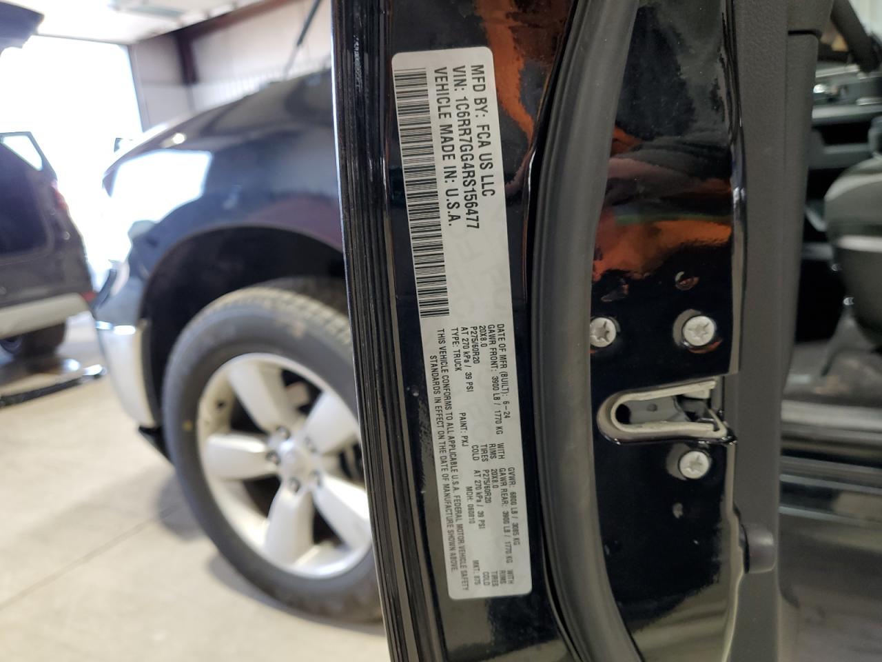 2024 Ram 1500 Classic Slt VIN: 1C6RR7GG4RS156477 Lot: 53953125