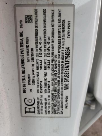 2020 TESLA MODEL 3 