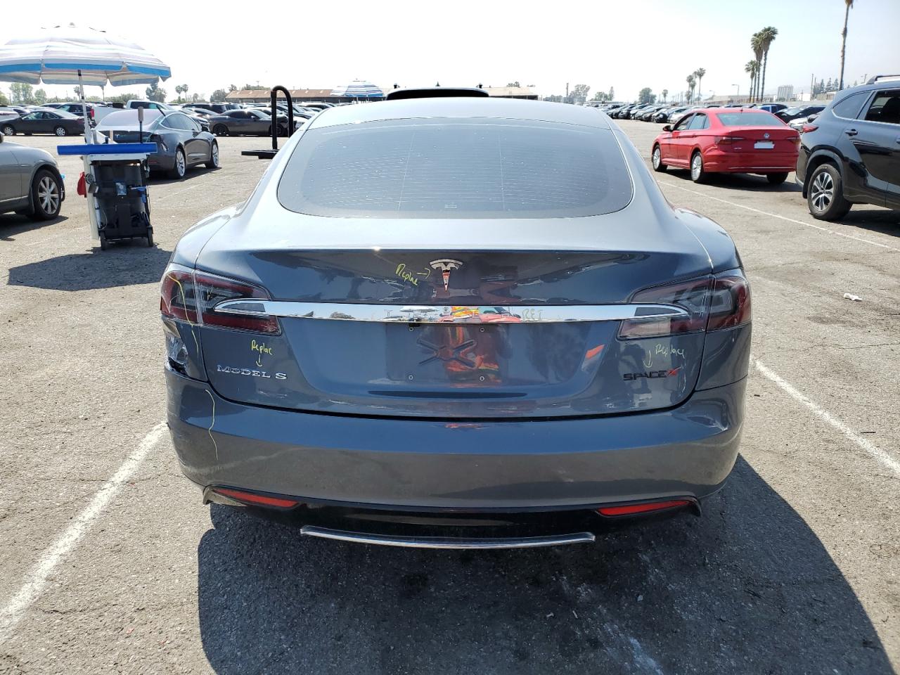 2014 Tesla Model S VIN: 5YJSA1H17EFP36595 Lot: 53705035