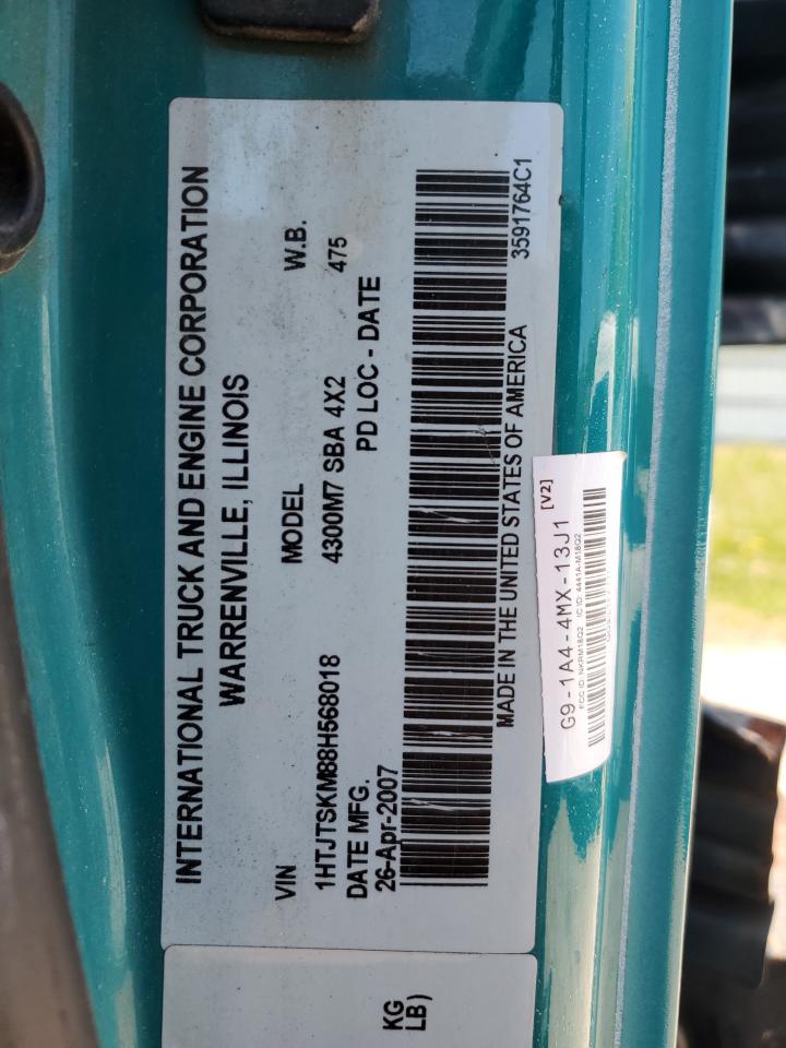 2008 International 4000 4300 VIN: 1HTJTSKM88H568018 Lot: 53948535