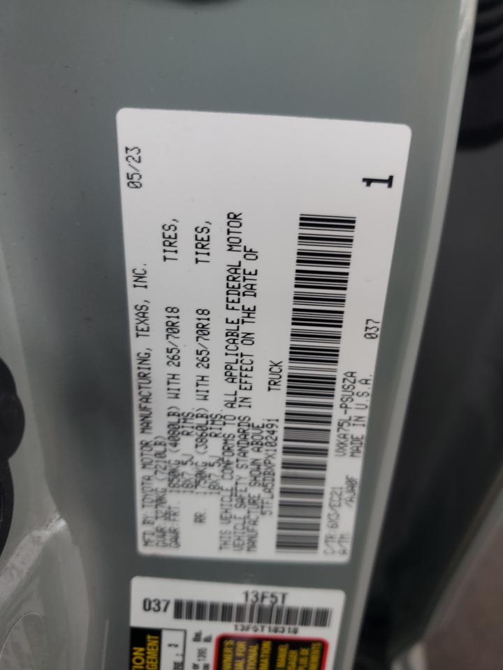 2023 Toyota Tundra Crewmax Sr VIN: 5TFLA5DBXPX102491 Lot: 53493635