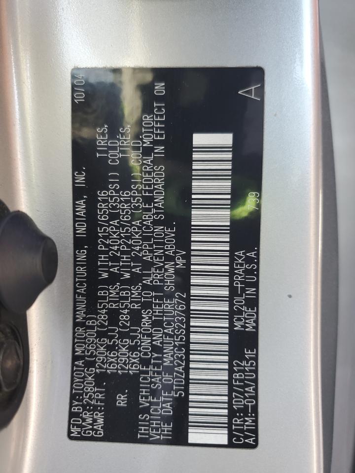 5TDZA23C15S237672 2005 Toyota Sienna Ce