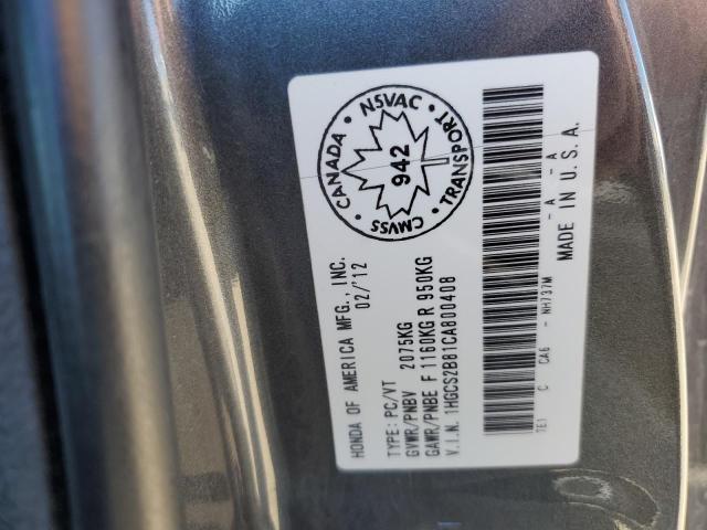 2012 HONDA ACCORD EXL  