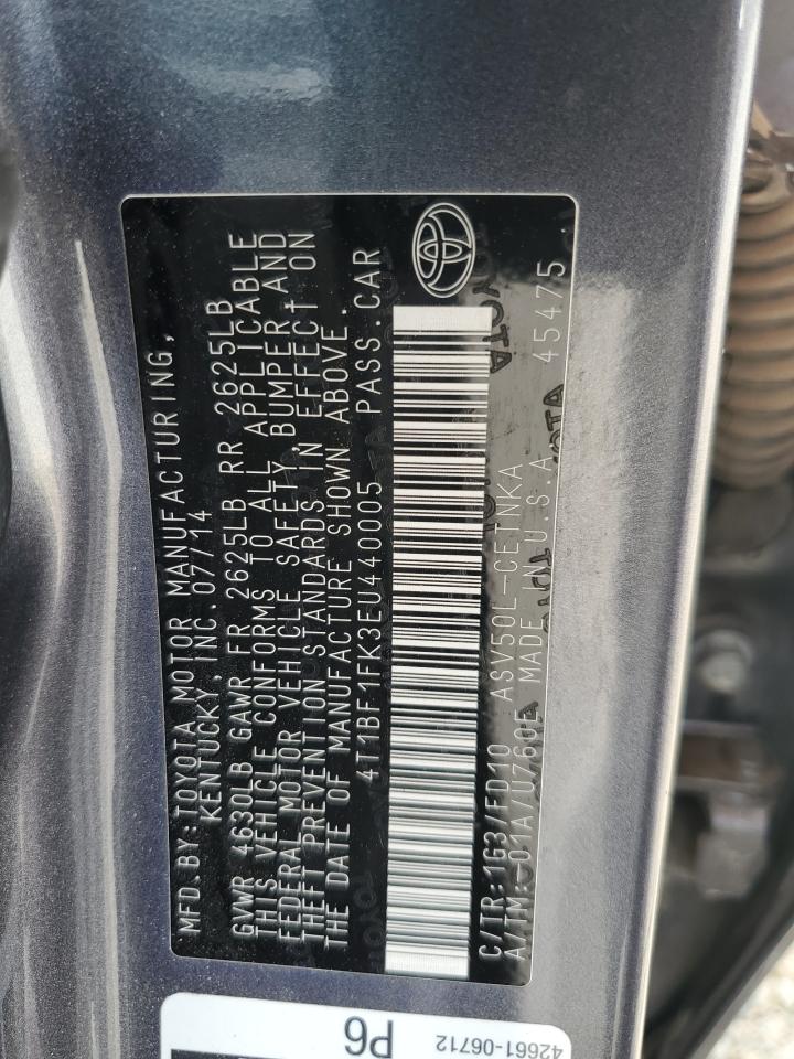 2014 Toyota Camry L VIN: 4T1BF1FK3EU440005 Lot: 55395875