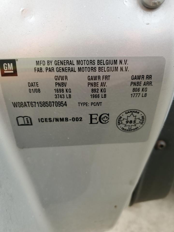 2008 Saturn Astra Xr VIN: W08AT671585070954 Lot: 52443545