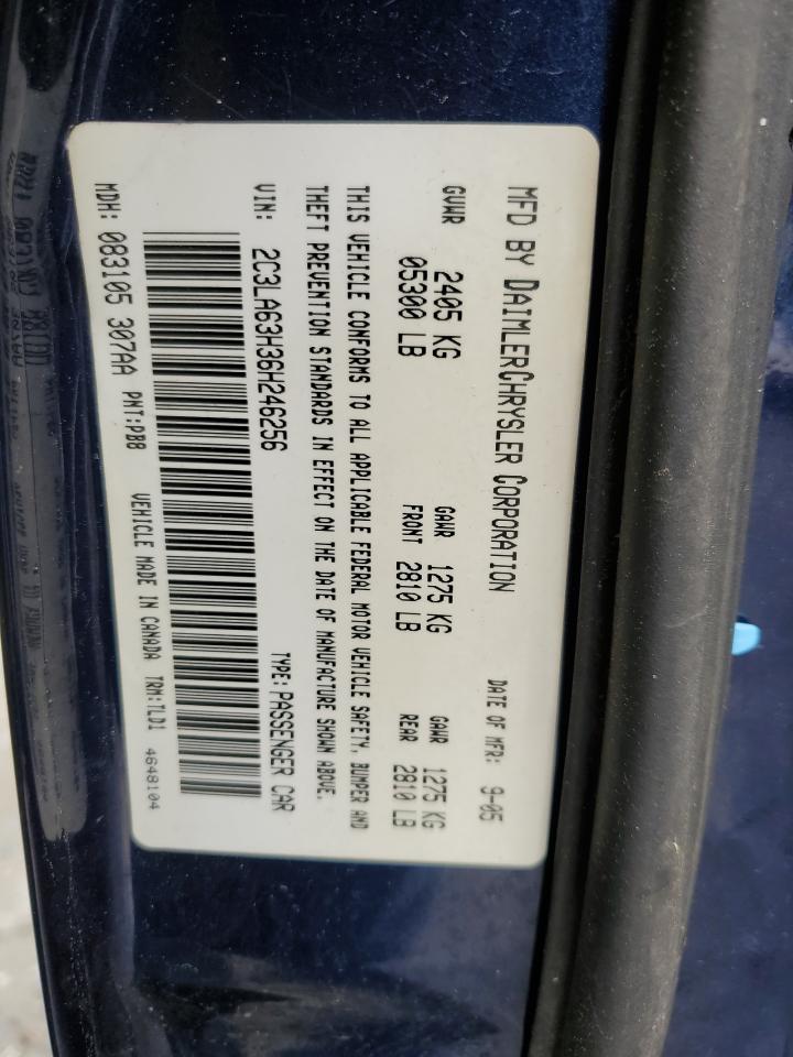 2006 Chrysler 300C VIN: 2C3LA63H36H246256 Lot: 52234705