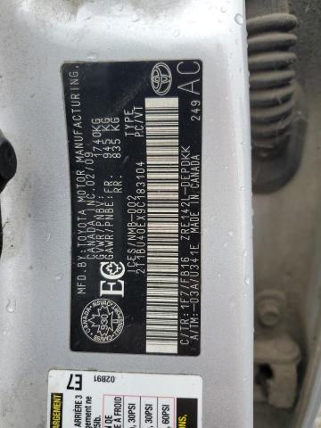 2009 TOYOTA COROLLA BASE