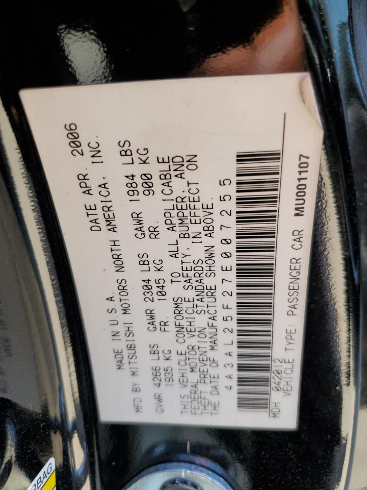 2007 Mitsubishi Eclipse Spyder Gs VIN: 4A3AL25F27E007255 Lot: 54692975