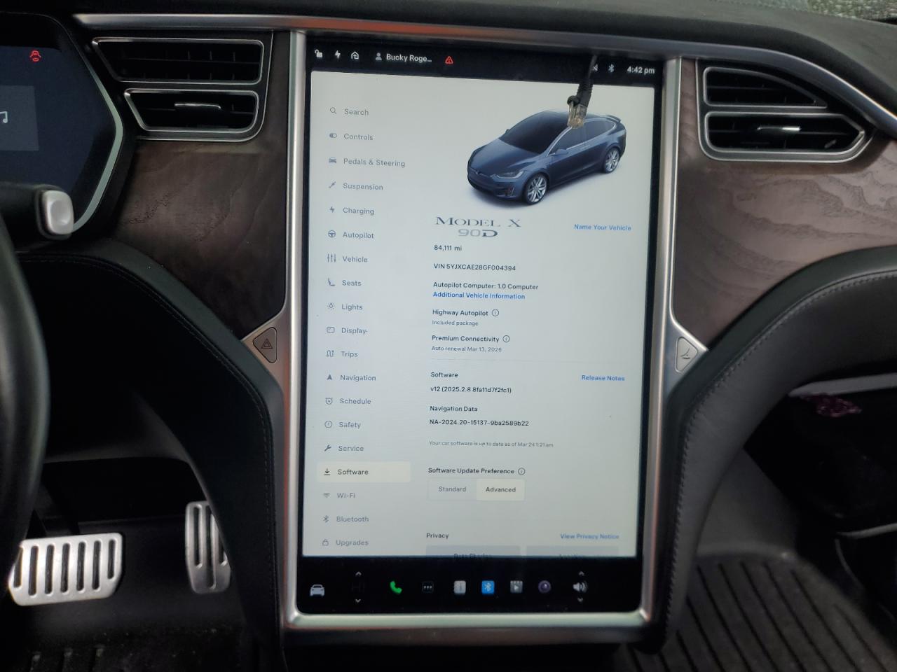 2016 Tesla Model X VIN: 5YJXCAE28GF004394 Lot: 52951315
