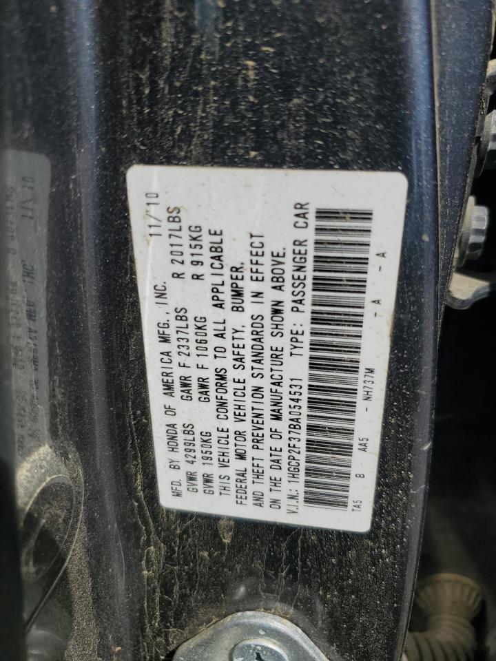 2011 Honda Accord Lx VIN: 1HGCP2F37BA054531 Lot: 89806435