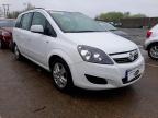 2014 VAUXHALL ZAFIRA EXC for sale at Copart SANDWICH