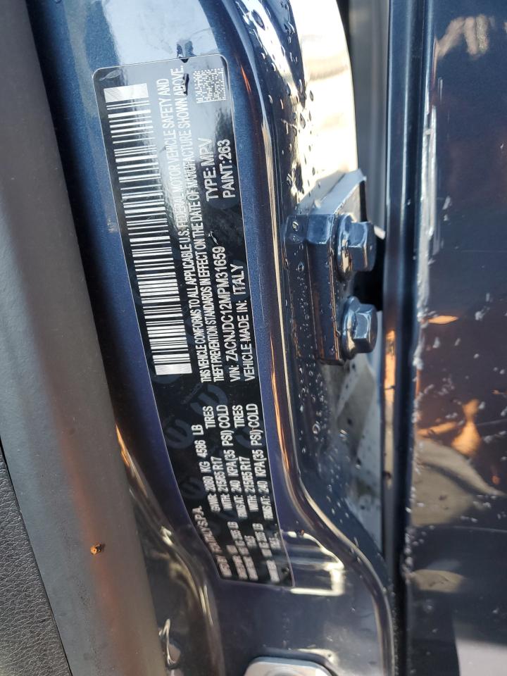 2021 Jeep Renegade Trailhawk VIN: ZACNJDC12MPM31659 Lot: 53104325