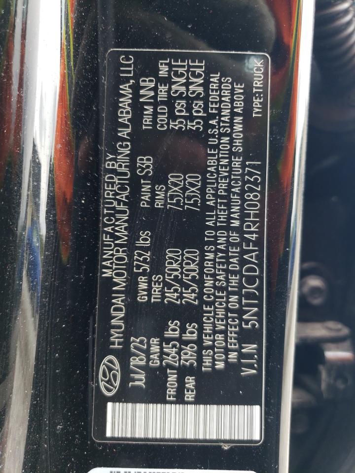 2024 Hyundai Santa Cruz Night VIN: 5NTJCDAF4RH082371 Lot: 54815695