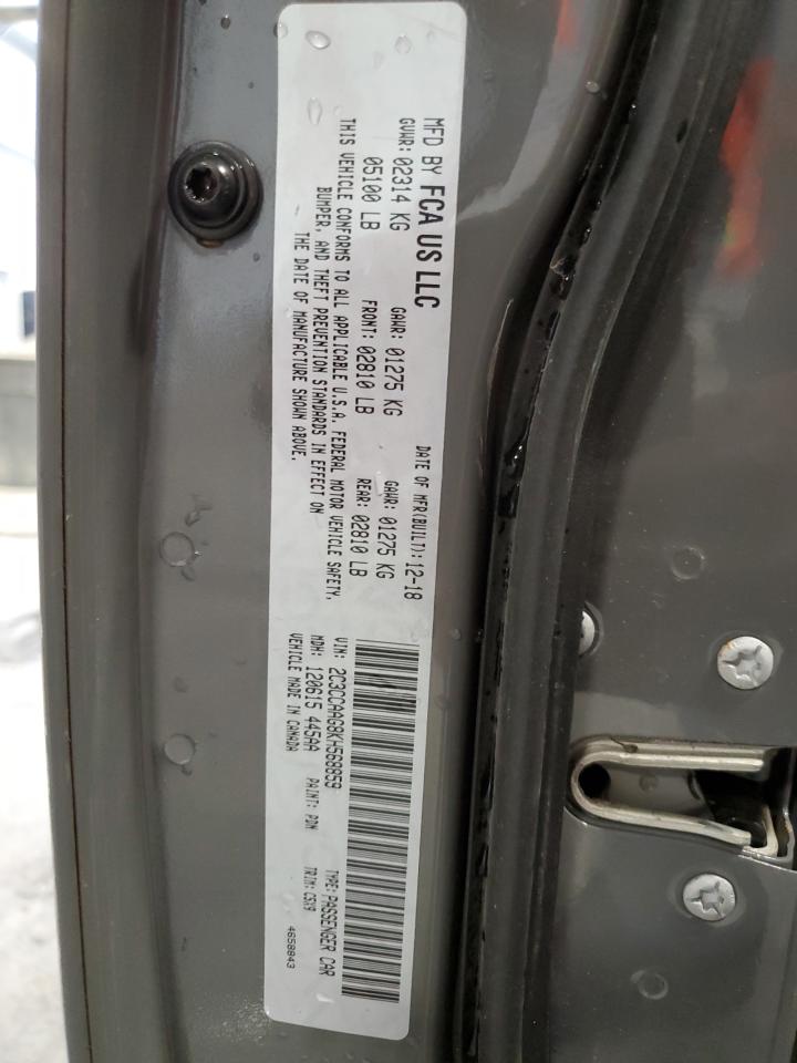 2019 Chrysler 300 Touring VIN: 2C3CCAAG8KH568859 Lot: 52610835