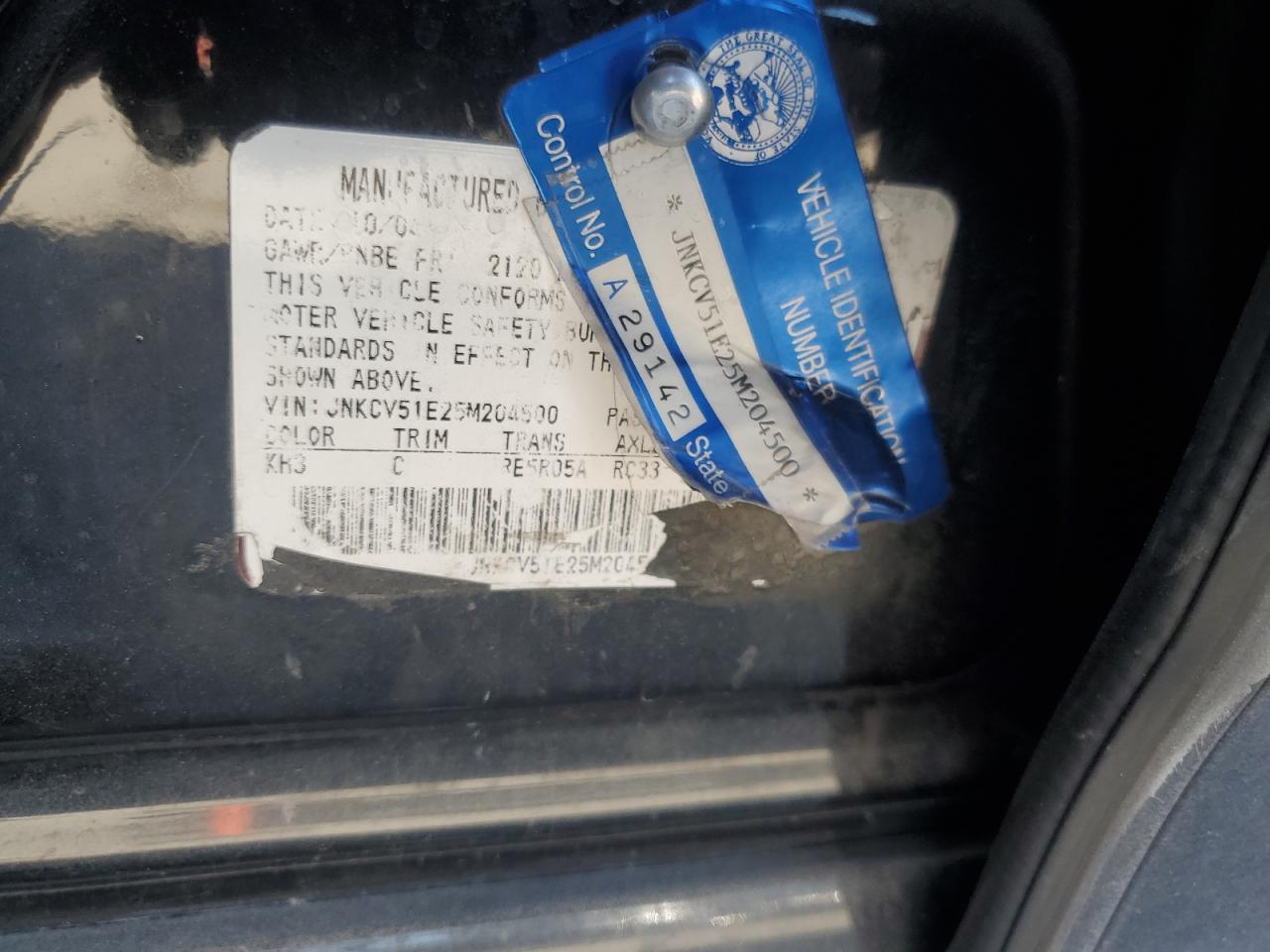 JNKCV51E25M204500 2005 Infiniti G35