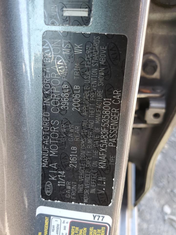 2015 Kia Forte Ex VIN: KNAFX5A83F5358001 Lot: 54449575