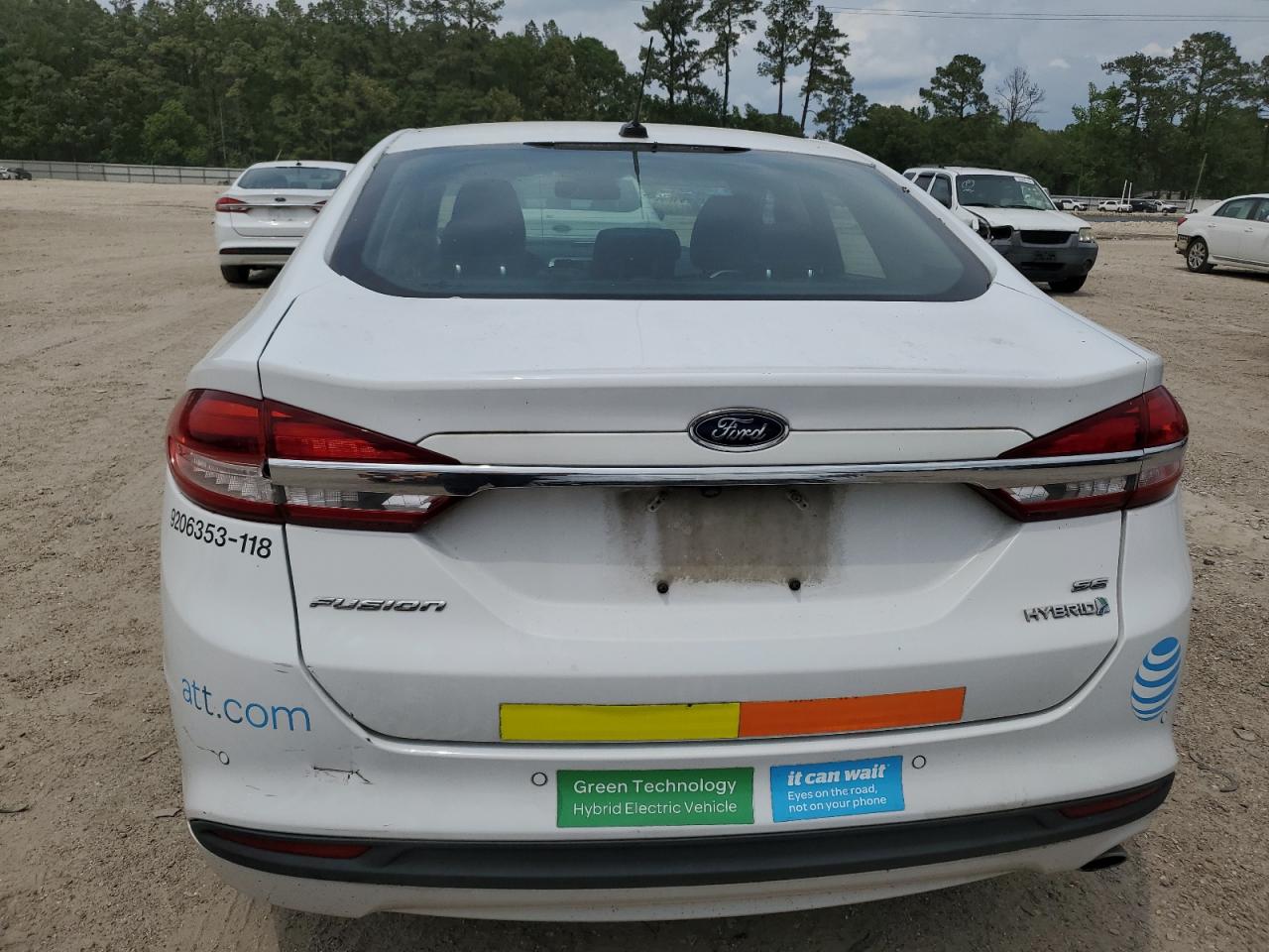 2018 Ford Fusion Se Hybrid VIN: 3FA6P0LU9JR278696 Lot: 54032525