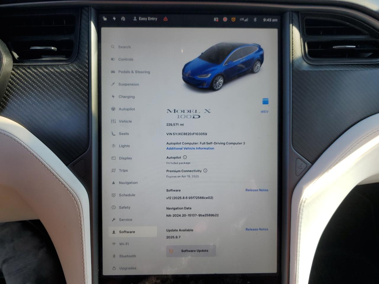 2018 Tesla 2018 Tesla Model X Awd Electric Suv VIN: 5YJXCBE20JF103059 Lot: 53478645