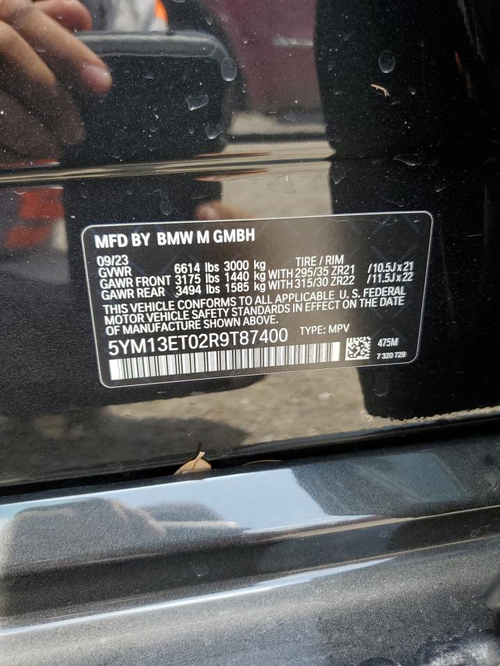 2024 BMW X5 M Competition VIN: 5YM13ET02R9T87400 Lot: 54567115