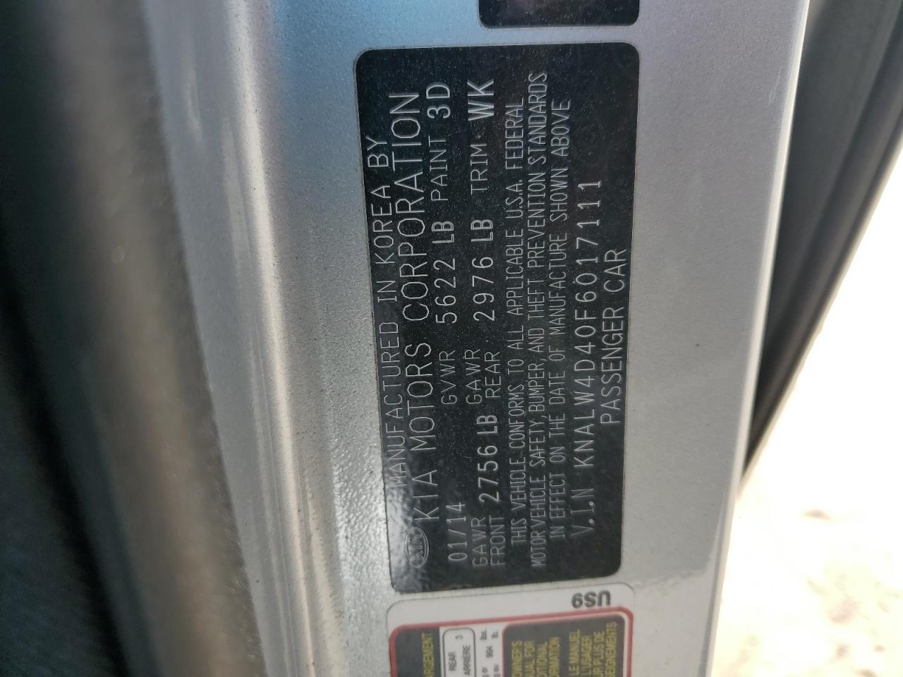 2015 Kia K900 VIN: KNALW4D40F6017111 Lot: 54720955