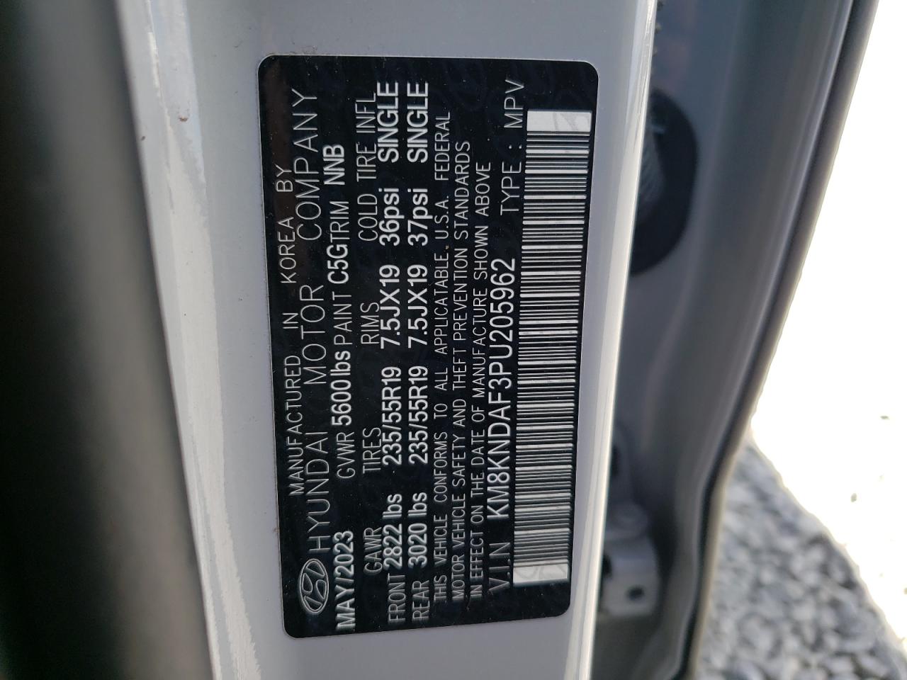 2023 Hyundai Ioniq 5 Sel VIN: KM8KNDAF3PU205962 Lot: 54070925