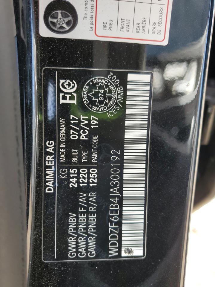 2018 Mercedes-Benz E 43 4Matic Amg VIN: WDDZF6EB4JA300192 Lot: 50966155