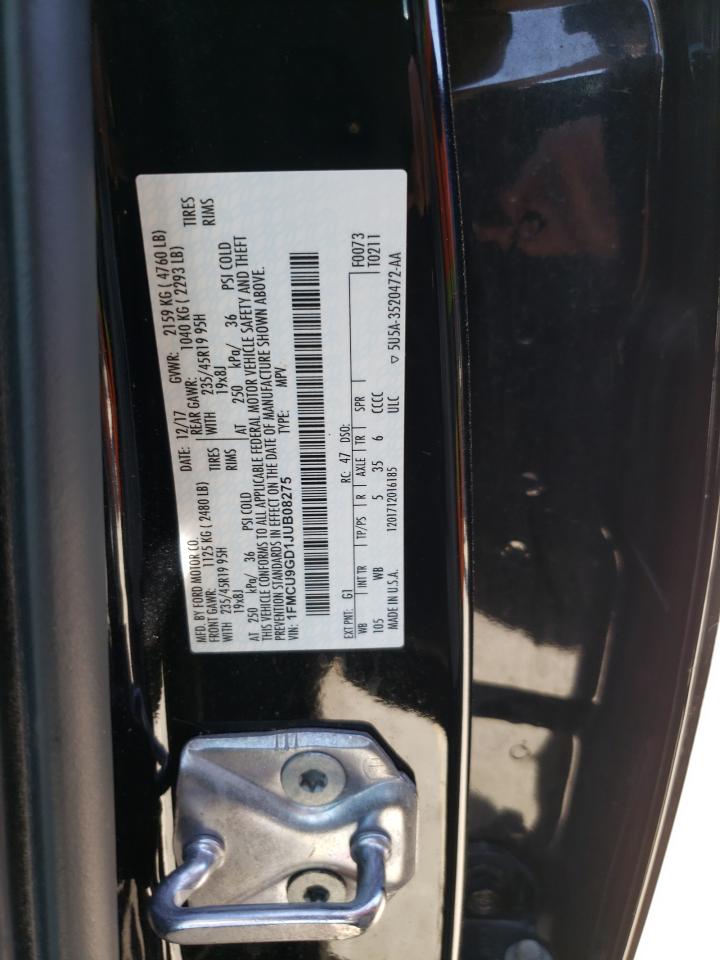 2018 Ford Escape Se VIN: 1FMCU9GD1JUB08275 Lot: 54096575